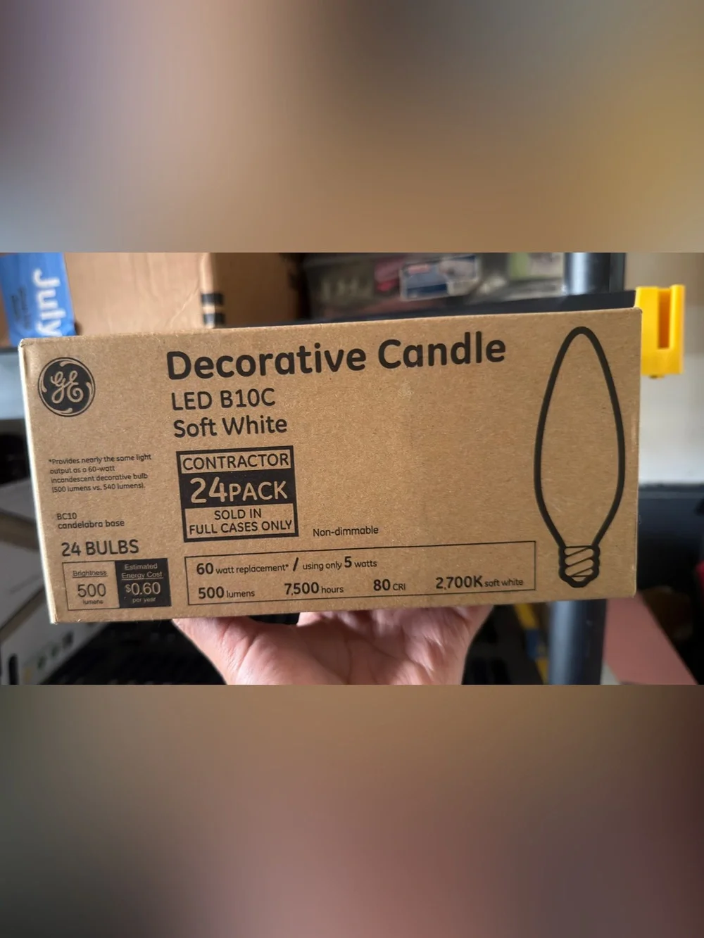 Soft White Decorative LED Candle Bulbs - 24 Pack